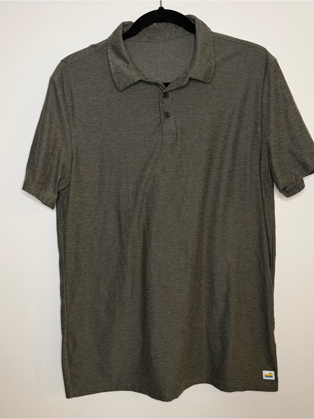 Vuori Men's Olive Green Polo Shirt, size S